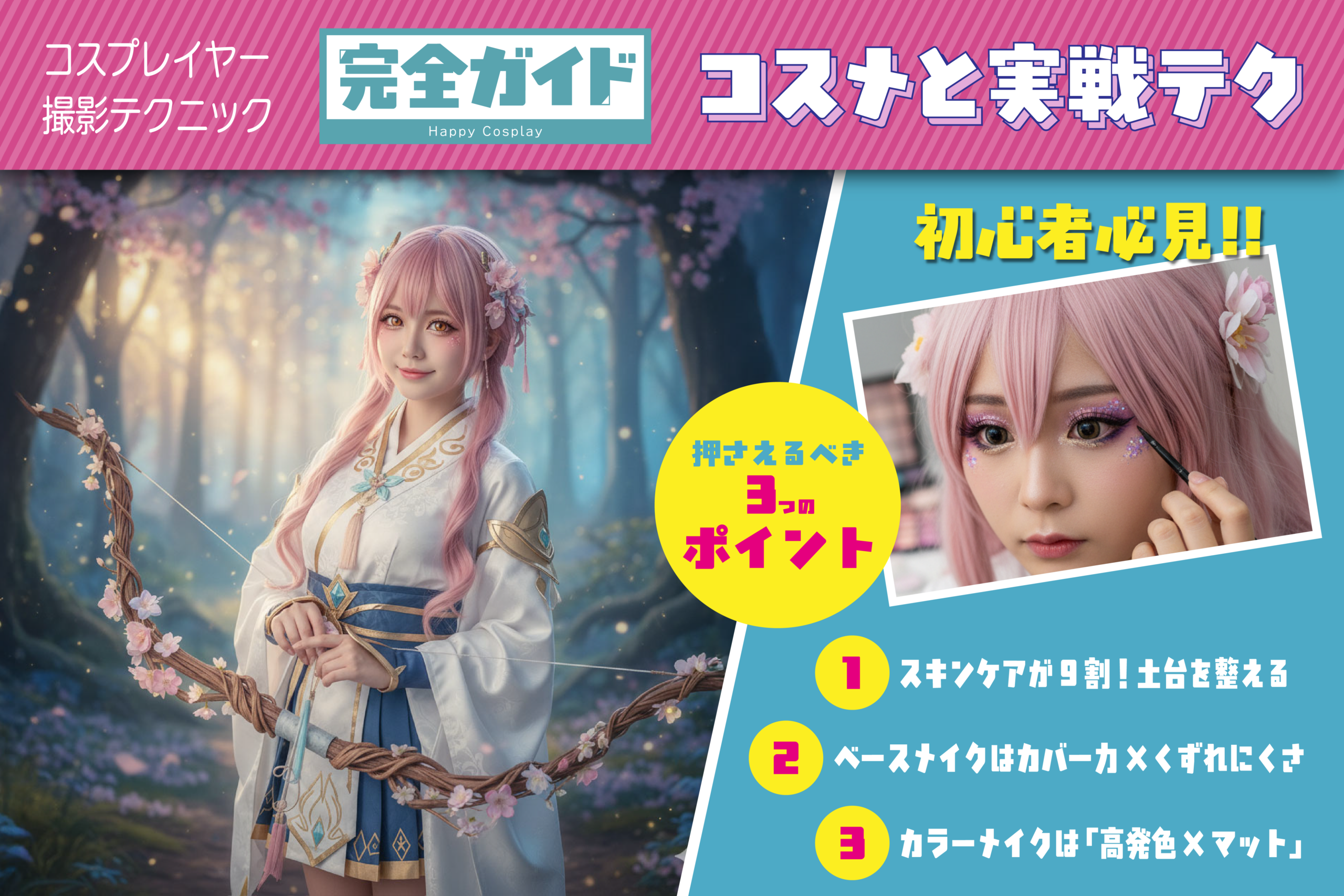 コスプレメイクのやり方と撮影実戦テクニック